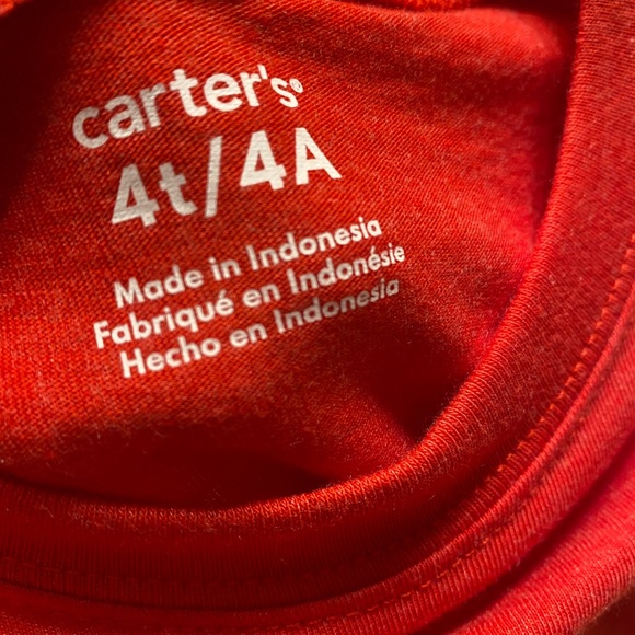 Carter's Red and Gray Bear “Love You More” Jogger Set NWT 4T - Picture 5 of 6